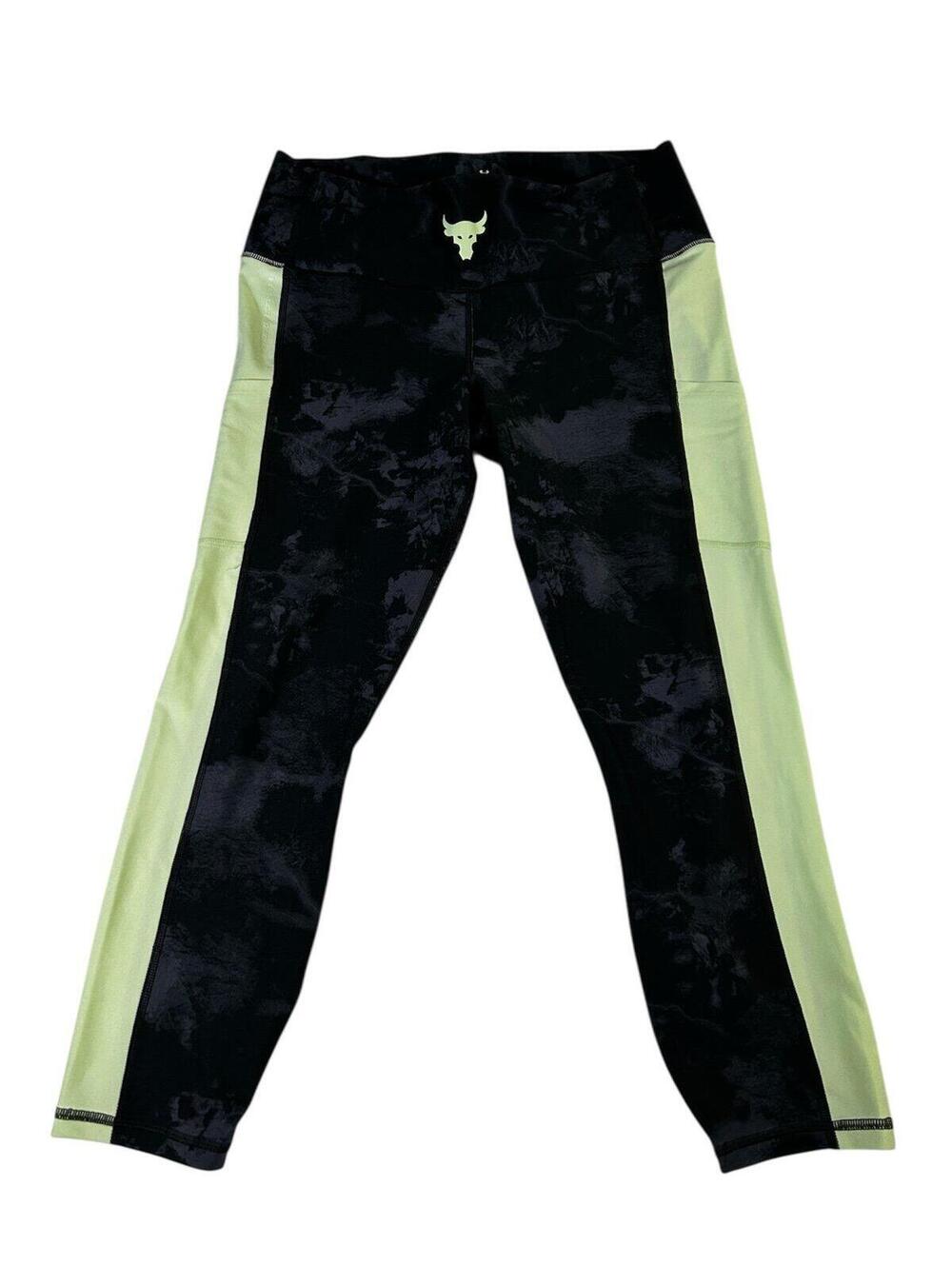 Under Armour Project Rock Logo Compression High Rise Ankle Leggings Women's XL